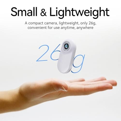 Mini Action Camera 1080P with 32GB Card Sports Camera Pocket Wearable Body Camera Helmet Camera vlogging Camera Multi-Function Accessory Mini Body Camera Pocket Camera (White) 6