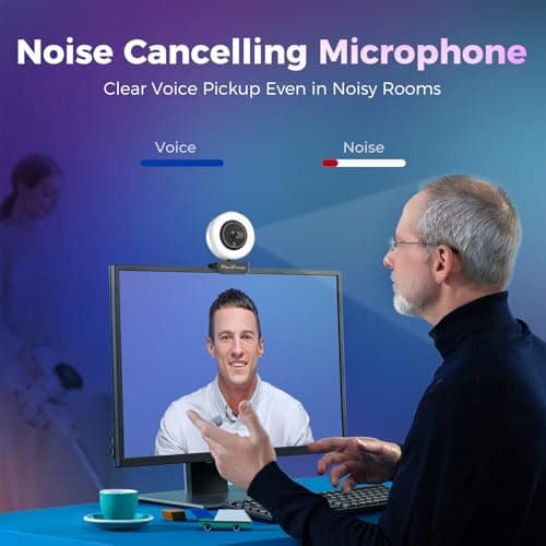 PixelForge 4K Webcam for PC with Microphone & Light & Privacy Cover, Web Camera for Desktop Computer/Laptop/Monitor/Mac, 4K UHD Sony Sensor, PDAF Auto Focus, Dual AI Noise-Cancelling Mics, USB Camera 6