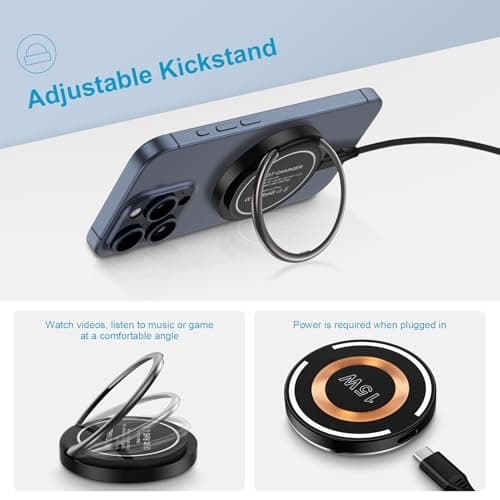 15W Samsung S26 Ultra Fast Wireless Charger MagSafe Charger for Samsung Galaxy S26 S25 Ultra S24 FE S24 S23 Ultra Pixel 10a 10 9a 9 8 Pro, Magnetic Wireless Charging Pad for iPhone 17 16 15 14 Pro Max 7