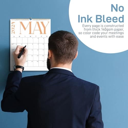 S&O Modern Vertical Wall Calendar from January 2024-June 2025 - Tear-Off Monthly Calendar - 18 Month Academic Wall Calendar - Hanging Calendar to Track Anniversaries & Appointments - 13.5"x10.5”in 7