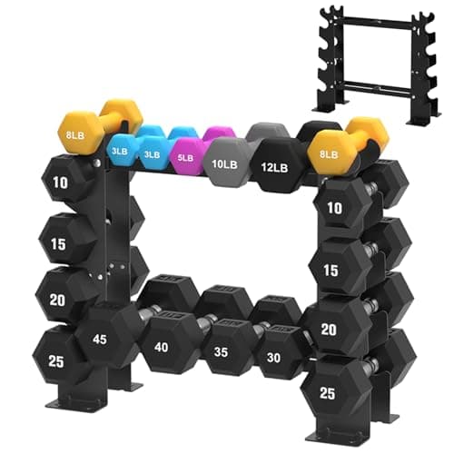 Dumbbell Rack Stand Only, Weight Rack for Home Gym Dumbbells, 5 Tier 450LBS Capacity Weight Holder Organizer, Weight Storage Racks Suitable for 1-45 LBS (Black)