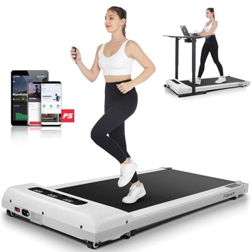 Walking Pad Treadmill 300 Lb Capacity Portable Treadmills for Home Office Under Desk Treadmill with App & Remote Control, LED Display/Ultra-Quiet/Installation-Free