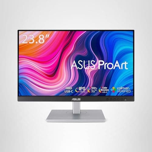 ASUS ProArt Display PA247CV 24-inch Monitor – IPS, Full HD (1920 x 1080), 100% sRGB, 100% Rec. 709, Color Accuracy ΔE < 2, Calman Verified, USB-C, Compatible with Laptop & Mac Monitor 10