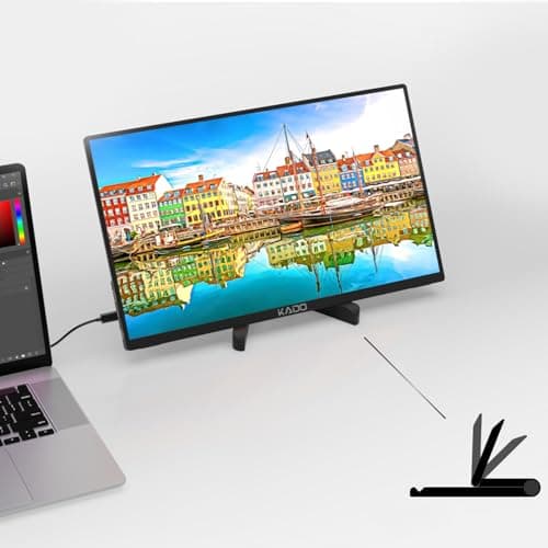 Kado Tablet Stand for Portable Monitor, Adjustable Tablet Holder Foldable, iPad Accessories for Office Compatible with Kindle, Switch, Surface Pro, iPad Pro/Air/Mini, iPhone Pro/Max/Plus 3