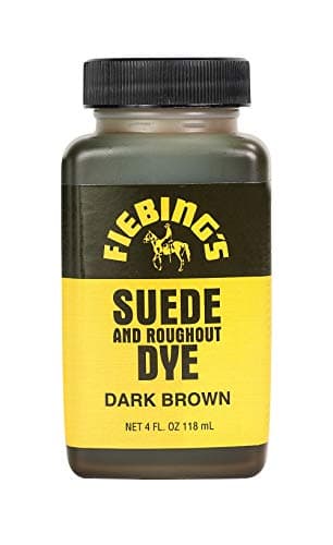 Fiebing's Dark Brown Suede Dye (4 oz) - Recolor, Brighten & Restore Suede & Roughout Leather Shoes, Furniture, Purse - Includes Wool Dauber for Easy Application - Flexible When Dry, Won't Crack/Peel