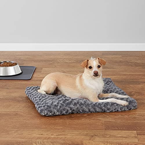 Amazon Basics Washable Cat and Dog Bed and Crate Pad, Indoor, Easy to Clean, 23" x 18" x 2.5", Gray 7