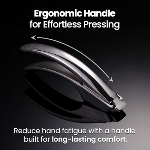 No Peeling Required Garlic Press Stainless Steel with Detachable Handle for Fine Mincing-Premium Garlic Mincer Tool, Rust-Proof, Easy to Clean, Dishwasher Safe Garlic Crusher with Lifetime Replacement 5