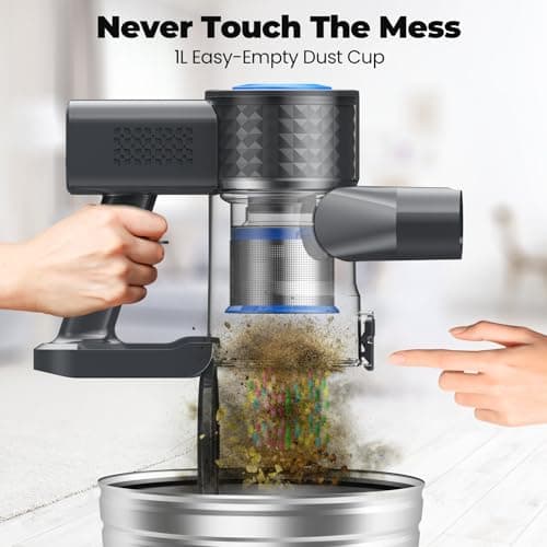 Hysinixs Cordless Vacuum Cleaner, Powerful Lightweight Stick Vacuum with Self-Standing, Anti-Tangle, 8-in-1 Rechargeable Vacuum Cleaners for Home, Hardwood Floors, Carpet, Pet Hair 11