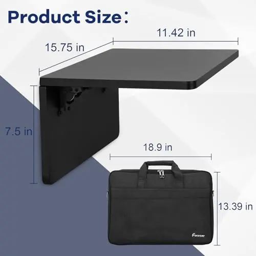 Fuceter Portable Magnetic Workstation with Bag, Magnetic Laptop Shelf with 3 Super Strong Magnets Attach to HVAC, Electronic Equipment Room, Walls and Workshops Equipment Repairs, Hands-Free & Wooden 7