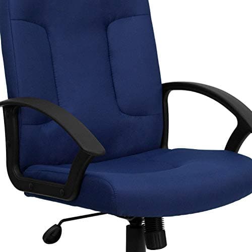 Flash Furniture Garver Mid-Back Navy Fabric Executive Swivel Office Chair with Nylon Arms 10