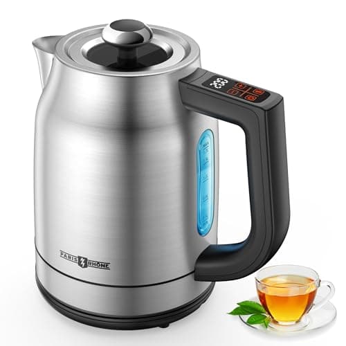 Electric Kettle Temperature Control, 1.7L 1500W Electric Tea Kettle with 13 Temperature Settings, Strix Thermostat, LED Display&Touch Control, Auto Shut-Off Protection, Boil Dry Protection