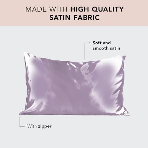 Kitsch Satin Pillowcases - Standard, Aura & Standard, Lavender 6