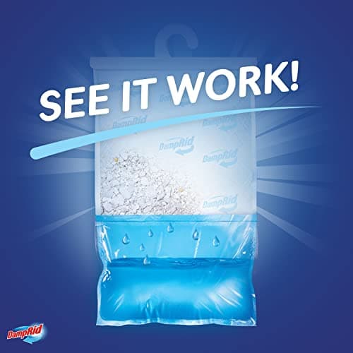 DampRid Fragrance Free Hanging Moisture Absorber, 15.4 oz., 6 Pack - Eliminates Musty Odors for Fresher Air, Ideal Moisture Absorbers for Closet, 10% More Moisture Absorbing Power* 6