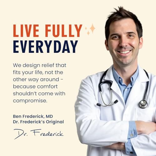 Dr. Frederick’s Original Arch Support Sleeves Plus - 2 ct - Doctor-Developed Plantar Fasciitis & Flat Feet Relief - Foot Braces for Fallen Arches, Heel Pain & Achy Feet - Soft Gel Cushion - S/M 9