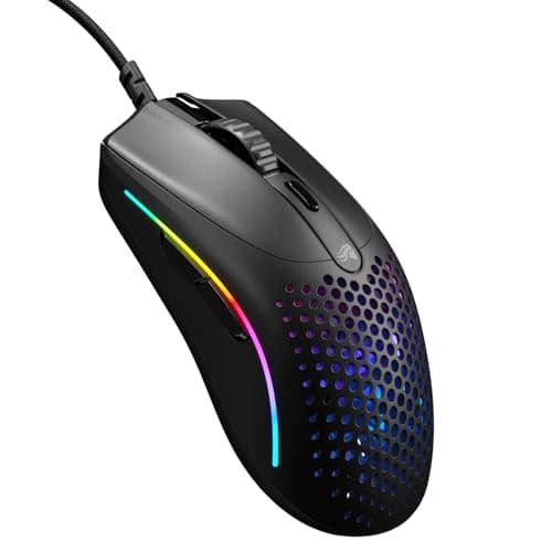 Glorious Gaming - Superlight Wired PC Gaming Mouse with Honeycomb Shell, 6 Programmable Buttons, RGB Lighting & PTFE Skates - Model O 2 Mini, Matte Black