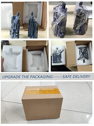 KLQJNP Bookends Book End Lord of Rings Hobbit Book Decoration Resin, Decorative Book Stopper Binder and Dividers, Blue, Large 6