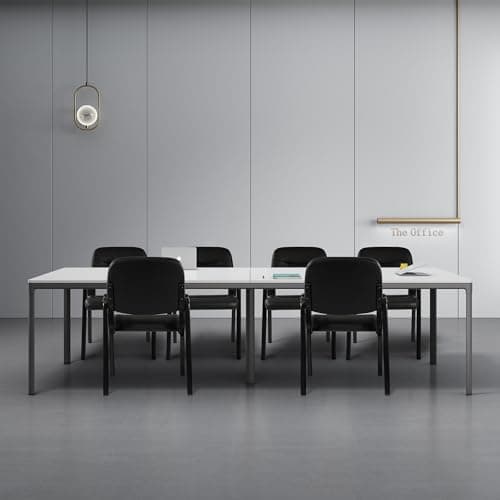 Elevon Waiting Room Chairs No Wheels Set of 1, Leather Stationary Office Reception Guest Chair with Padded Arms for Elderly Desk Conference Room Lobby Table Side Salon 7