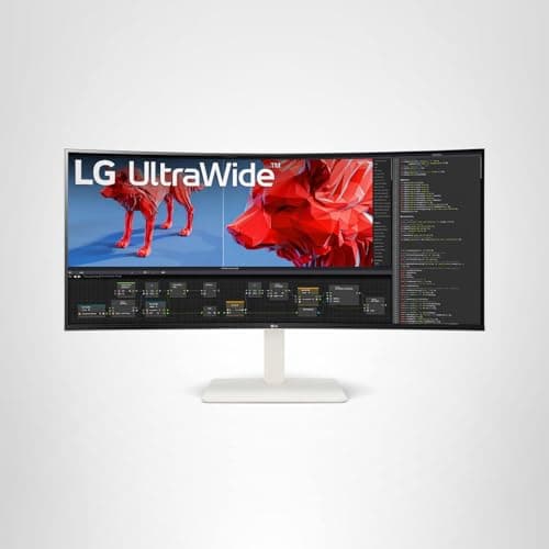 LG 38WR85QC-W 38 inch Curved UltraWide WQHD Nano IPS VESADisplayHDR 600 144Hz 1ms USB Type-C 90W Computer Monitor NVIDIA G-SYNC AMD FreeSync Premium Pro HDMI DisplayPort Tilt/Height/Swivel Stand White 9