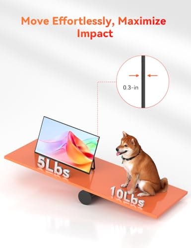 HotYeah 23.8" 100Hz Portable Monitor, 1080P FHD 100% sRGB IPS USB-C HDMI Large External Monitor, Home Gaming 2nd Screen w/180° Adjustable Kickstand for MacBook, Laptop, PC, Phone, Tablet, Switch, PS5 9