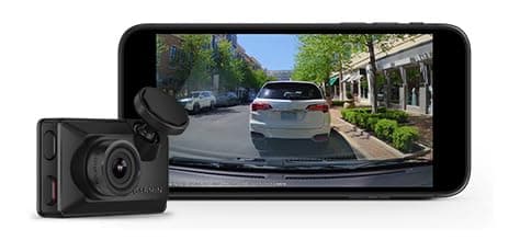 Garmin Dash Cam X210, HD, Built in Clarity Polarizer, Voice Controlled, GPS, 2.4” Display, Automatic Recording with Garmin Constant Power Cable & Suction Cup Mount with Wearable4U PowerBank Bundle 5