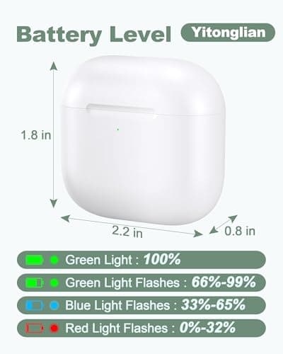 Yitonglian Wireless Charger Case Replacement for Airpods 4th Generation - Charging Case to USB-C Without Earbuds 5