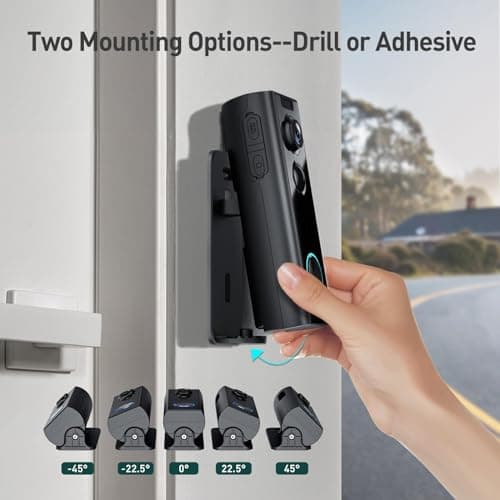 XTU Doorbell Camera Wireless No Subscription, 2K Video Doorbell with Chime, 2-way Audio, Instant Alert, Human Detection, Night Vision, 2.4G Wi-Fi, Works with Alexa and Google Assistant, Indoor Outdoor 6