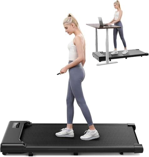THAILE Walking Pad, Under Desk Treadmill 330 lbs Capacity, 3 in 1 Portable Treadmills for Home, Office with LED Display, 2.5 HP Mini Treadmill for Small Spaces