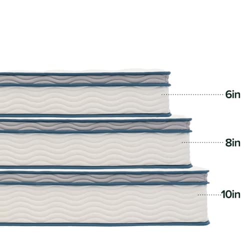 Zinus 6 Inch Spring Sensation Hybrid Mattress [New Version], Medium Firm Feel, Fiberglass Free, Youth and Guest Bedroom, Mattress in A Box, Twin 12