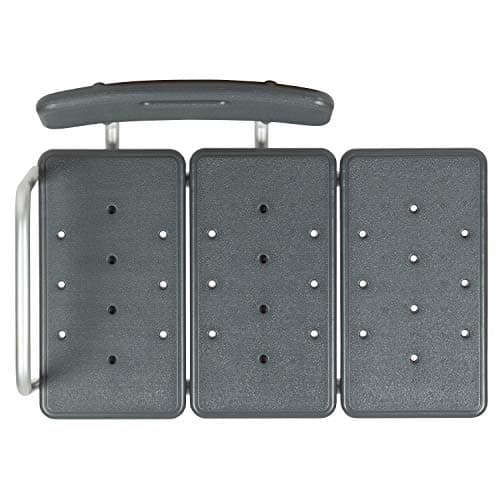 Flash Furniture HERCULES Series 300 Lb. Capacity Adjustable Gray Bath & Shower Transfer Bench with Back and Side Arm 13