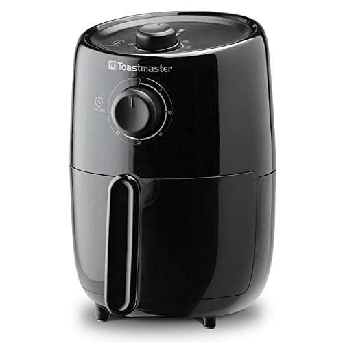 Toastmaster 2 Quart Air Fryer oil free frying auto shut off, nonstick inner basket (Black)