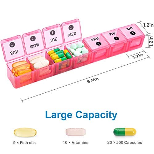 DANYING XL Monthly Pill Organizer 1 Time a Day with Dust-Proof Case, Extra Large 4 Weeks Pill Box Once a Day, 28 Days Pill Container 1 Per Day, Weekly Vitamin Case, Daily Medicine Organizer 2