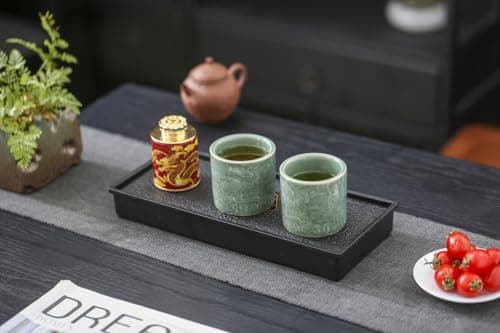 Dicmracy Ceramic Espresso Cups Set of 2 or 4-3oz Demitasse Cups for Coffee & Tea, No Handles, Durable & Dishwasher Safe (green, 2) 9