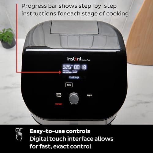 Instant Pot Vortex Plus 6QT Air Fryer with Odor Erase Technology,6-in-1 Functions that Crisps,Roasts, Broils,Dehydrates, Bakes & Reheats, 100+In-App Recipes, from the Makers of Instant Pot,1700W,Black 9