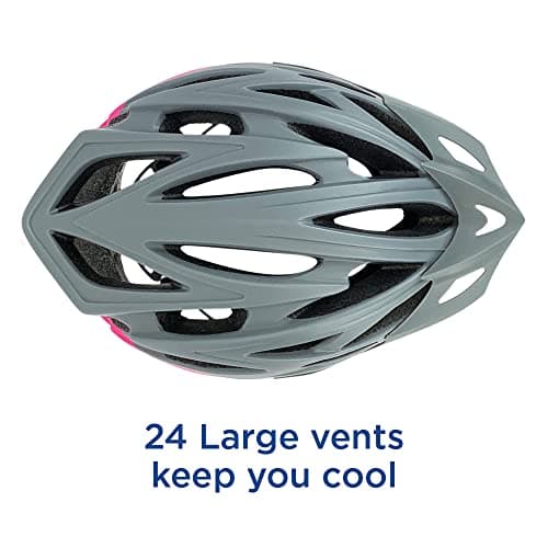 Zefal Women's Pro Gray Pink Bike Helmet (Universal Dial, 24 Large Vents, Ages 14+) 5
