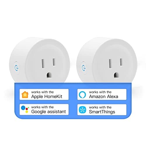 Smart Plug Mini HomeKit, Smart WiFi Outlet Support Apple HomeKit, Alexa and Google Assistant Voice Control Socket with Timer Schedule and Group Control Apple MFi Certified No Hub Required 2 Pack