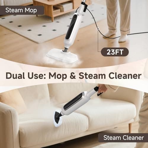12-in-1 Steam Mop, Detachable Handheld Steam Cleaner for Home, 23FT Cord, 3 Steam Modes & LED Display, Steam Mops for Floor Cleaning, Bathroom, Windows, Sofas, Clothes, Tile Grout, Carpets, Furniture 7