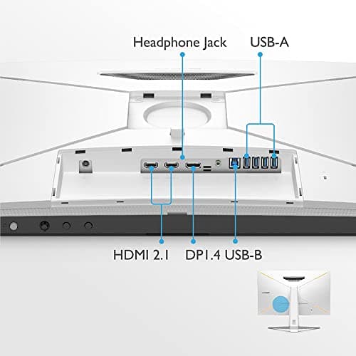 BenQ MOBIUZ Gaming Monitor 32" 4K UHD 144Hz EX3210U 1ms w/Remote | IPS | HDRi | AdobeRGB | P3 | Freesync Premium Pro | Height, Swivel & Tilt | 2.1 Audio & Subwoofer | Noise-Cancelling Mic | HDMI 2.1 5