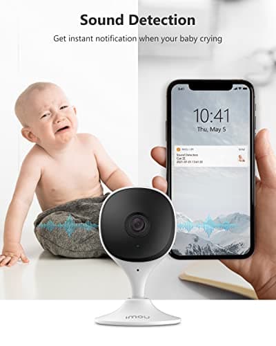 Imou Home Security Camera 2 Pack 1080P Baby Monitor with Night Vision, 2-Way Audio, Human Detection, Sound Detection, Plug in WiFi Indoor Camera Dog Cam with App, 2.4G Wi-Fi Only, Works with Alexa 5
