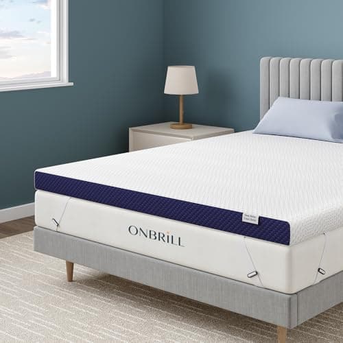 3 Inch Full Size Gel Memory Foam Mattress Topper with Ice Silk Touch Cover, High-Density Bamboo Charcoal Foam Mattress Bed Topper, Washable Cover & Pressure Relief, Soft Firmness CertiPUR-US Certified 9