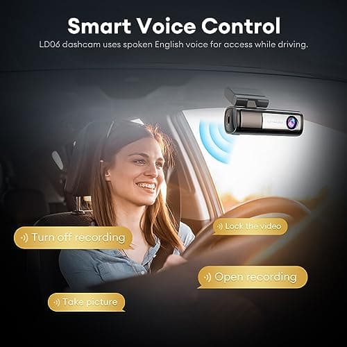 LD06 5K/4K/2.5K Dash Cam 5GHz WiFi&GPS, Enhanced Super Night Vision with WDR and Starvis Sensor, Free 64GB SD Card, Voice Control, Parking Mode 24H, Support 256GB Max 6