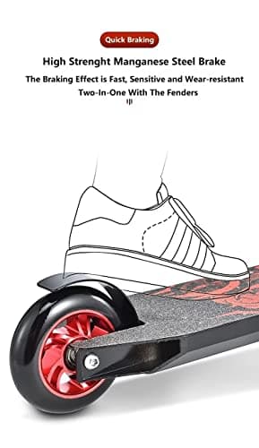 SZCQ Pro Scooters Stunt Scooter For Kids 8 Years and Up Adults Complete Trick Scooter for Intermediate,Beginner,Advanced and Professional Riders Teens Pro Scooter for Freestyle Tricks BMX Stunts Red 7