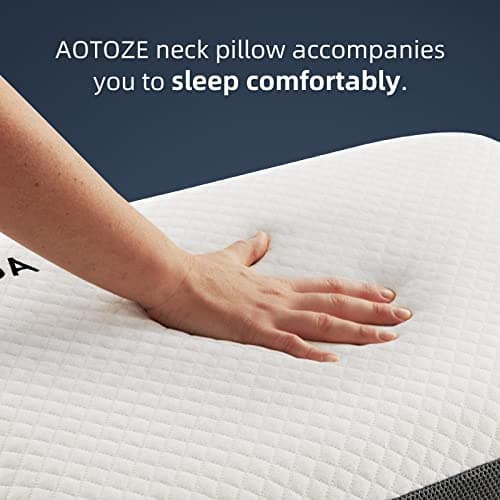 AOTOZE Best Firm Memory Foam Pillow, 28 x 15 x 4.5 inch, CertiPUR-US Certified, Breathable, Washable Pillowcase, 3-Year Warranty 7
