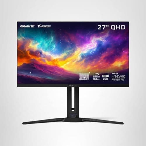 GIGABYTE - AORUS FO27Q3-27" QD OLED Gaming Monitor - QHD 2560x1440-360Hz - 0.03ms GTG - AMD FreeSync Premium Pro - Type C KVM - HDMI, DP, Type C - Height Adjustable - Black 13