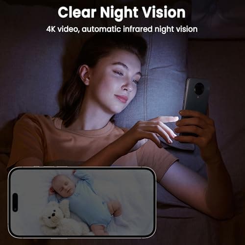 4K Spy Camera, True Wireless Hidden Camera, 2.4G WiFi Needed, Spy Cam Home, 30-Day Standby, Portable Cordless Security Camera with Cloud/SD Storage, Auto Night Vision, More Precise Motion Detection 5