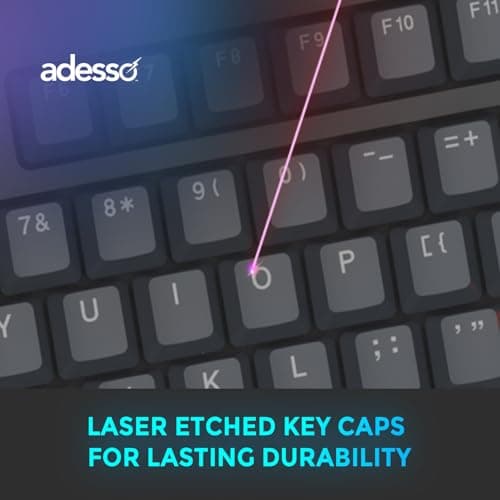 Adesso EasyTouch 150 Ergonomic Wired Mechanical Keyboard with Cherry MX Brown Switches, Integrated Palm Rest, Dedicated Copilot AI Hotkey, Full-Sized Layout with Numeric Pad for Comfortable Typing 5