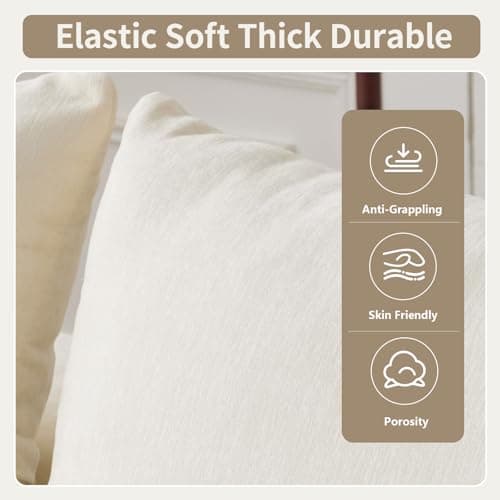 107'' Modular Sectional Sofa, Cloud Sectional Couch with Deep Seat, L-Shape Sofa Couch with Chaise, Convertible Sponge Compression Sofas for Living Room Bedroom, White 7