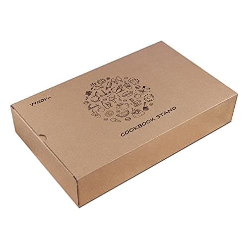 VYNOPA Cookbook Stand for Kitchen Counter Wood Adjustable Recipe Book Holder Stand iPad Rustic Holder Thanksgiving Day Christmas Gift for Mother, Grandma, Women 8