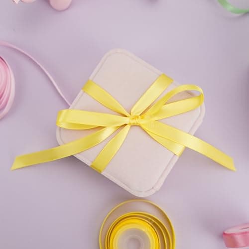 MEEDEE Pastel Rainbow Ribbon Assortment Satin Rainbow Colored Ribbon 3/8" X 50 Yards for Crafts, Gift Wrapping, Party Decoration, DIY Handmade Hair Bows 7