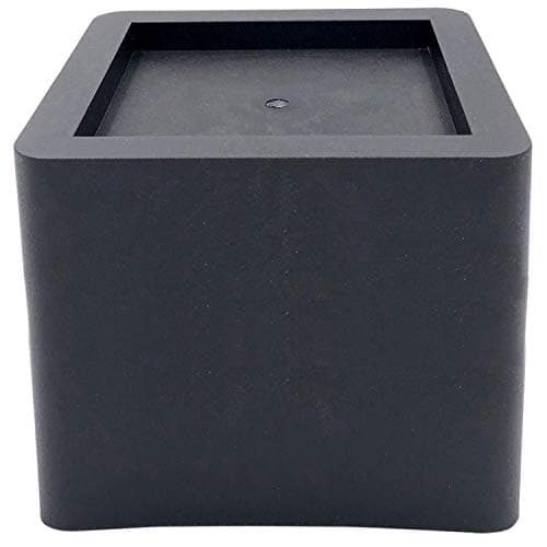 DuraCasa 5 Inch Bed Risers - Fits Huge 5.5 Inch Bed or Furniture Post, Creates an Additional 5 Inches of Height or Storage! Heavy-Duty Table, Chair, Desk or Sofa Riser (4, 5 Inch Black)