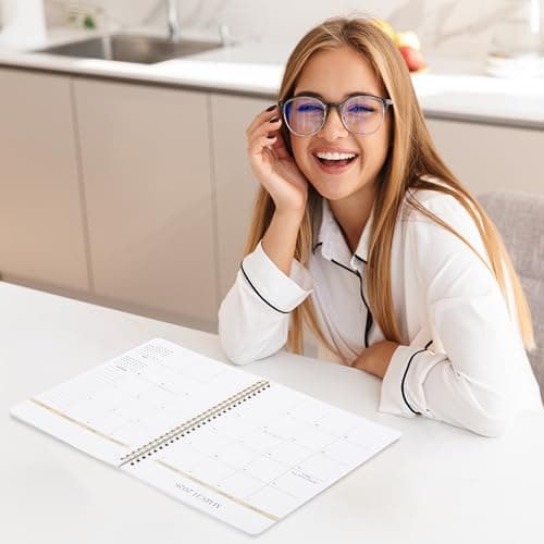 Beautiful Checkered 2025-2026 Monthly Planner and Calendar Book - To Do List Notebook That Easily Organizes Your Tasks to Boost Productivity - Runs From January 2025 Until December 2026 6